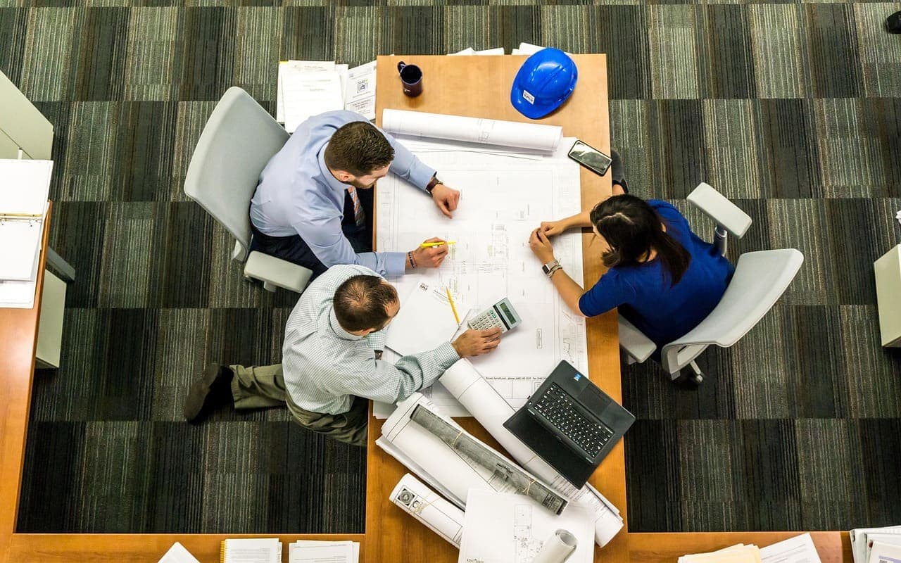 A leadership cohort collaborating during an installation session