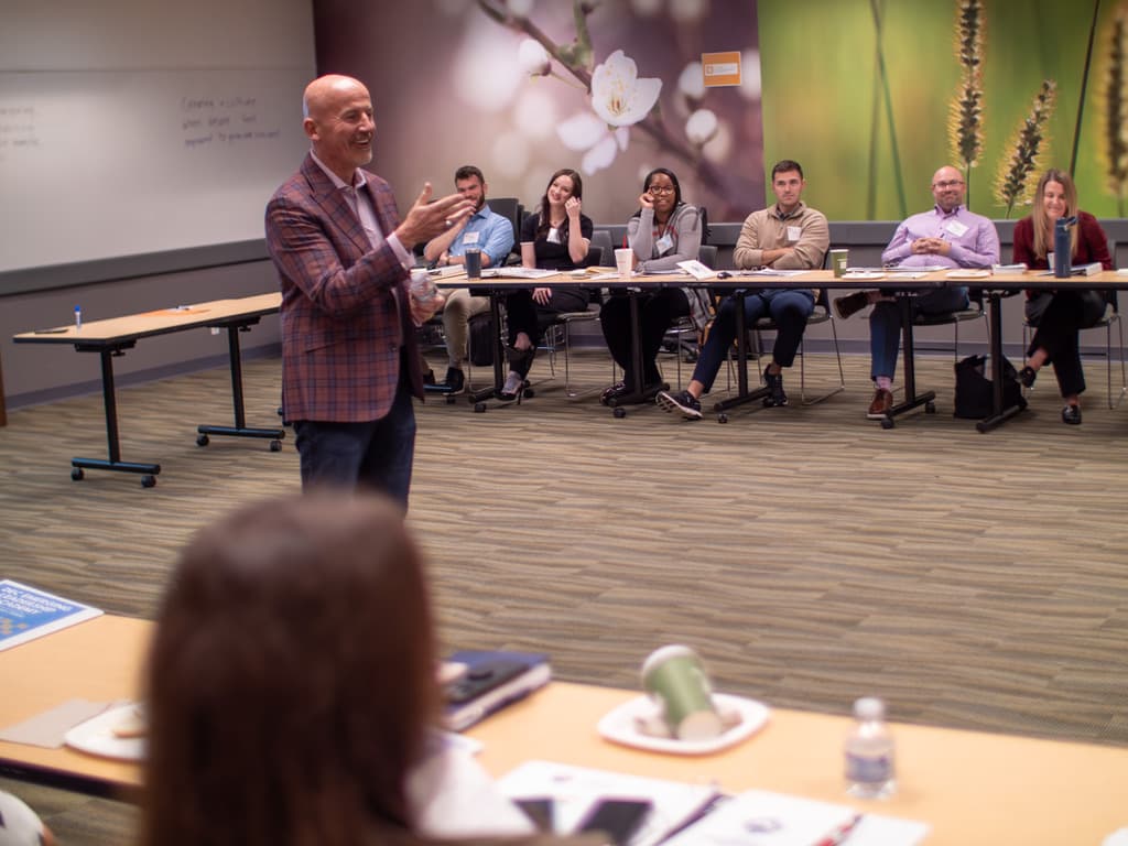 DEC participants engaged in a live session with Steve Lowisz