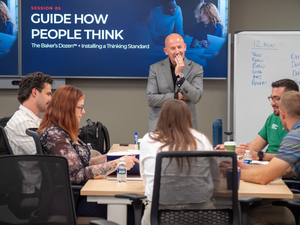 Steve Lowisz teaching guide behaviors during a DEC session